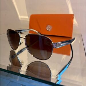 Tory Burch TY6051 polarized aviator sunglasses